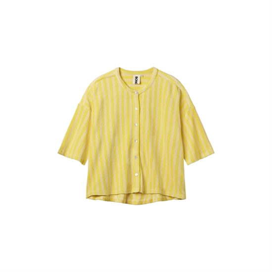 Bongusta - Naram - Oversized Skjorte - Pristine & neon yellow - One size