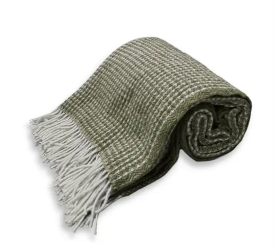 Lovely Linen - Plaid - Uld - Grøn - 130x170 cm