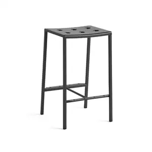 HAY Balcony  Stool - Udendørs høj Barstol 65 cm - Antracite grå