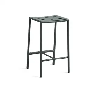 HAY Balcony  Stool - Udendørs høj Barstol 65 cm - Mørk grøn