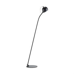 Image of Ball gulvlampe G9 - mat sort m. transparent ledning