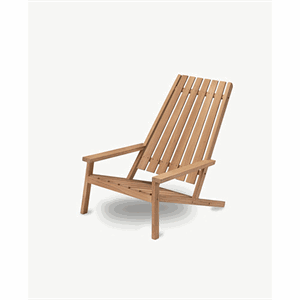 Image of Skagerak (Trip Trap) - Lounge stol "Between Lines Desk Chair" - Teak