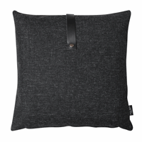 Louise Smærup - Pude - Mono Twist - Sort (50x50 cm)