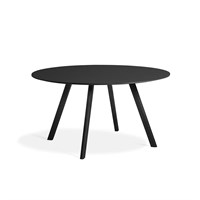 HAY - CPH25, round table - 140 cm - Sort linoleum og sort eg (vandbaseret lak)