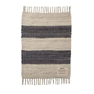 Bongusta - Chindi Rug 45x60cm - Tæppe - Grey & beige