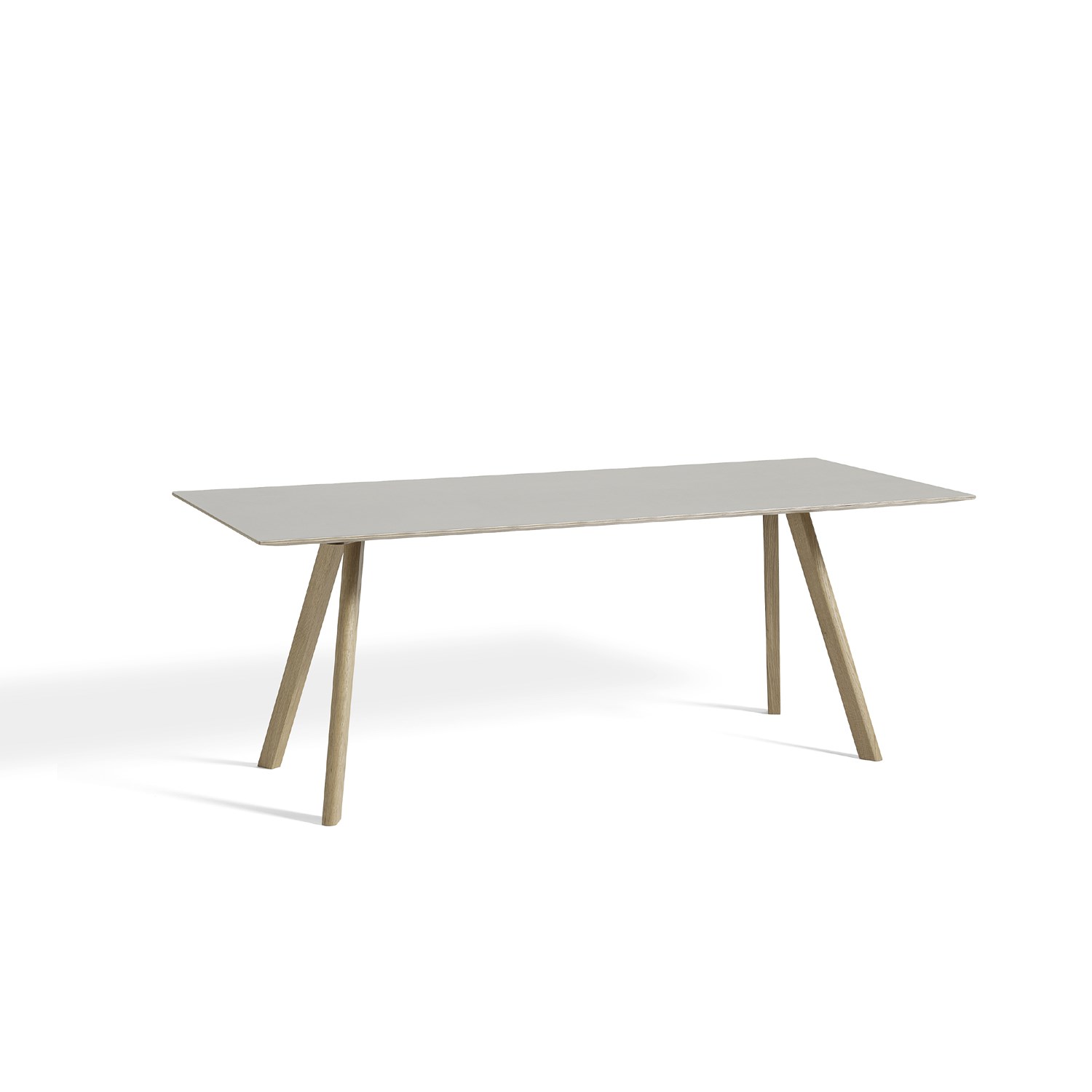 Hay bord - CPH30 table x 90 cm - bordplade linoleum off white/ben sæbebehandlet eg
