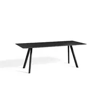 Hay bord - CPH30 table 200 x 90 cm - bordplade sort linoleum/ben sort eg (vandbaseret lak) 