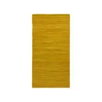 Rug Solid - Bomuldstæppe, amber - 75x200 cm.