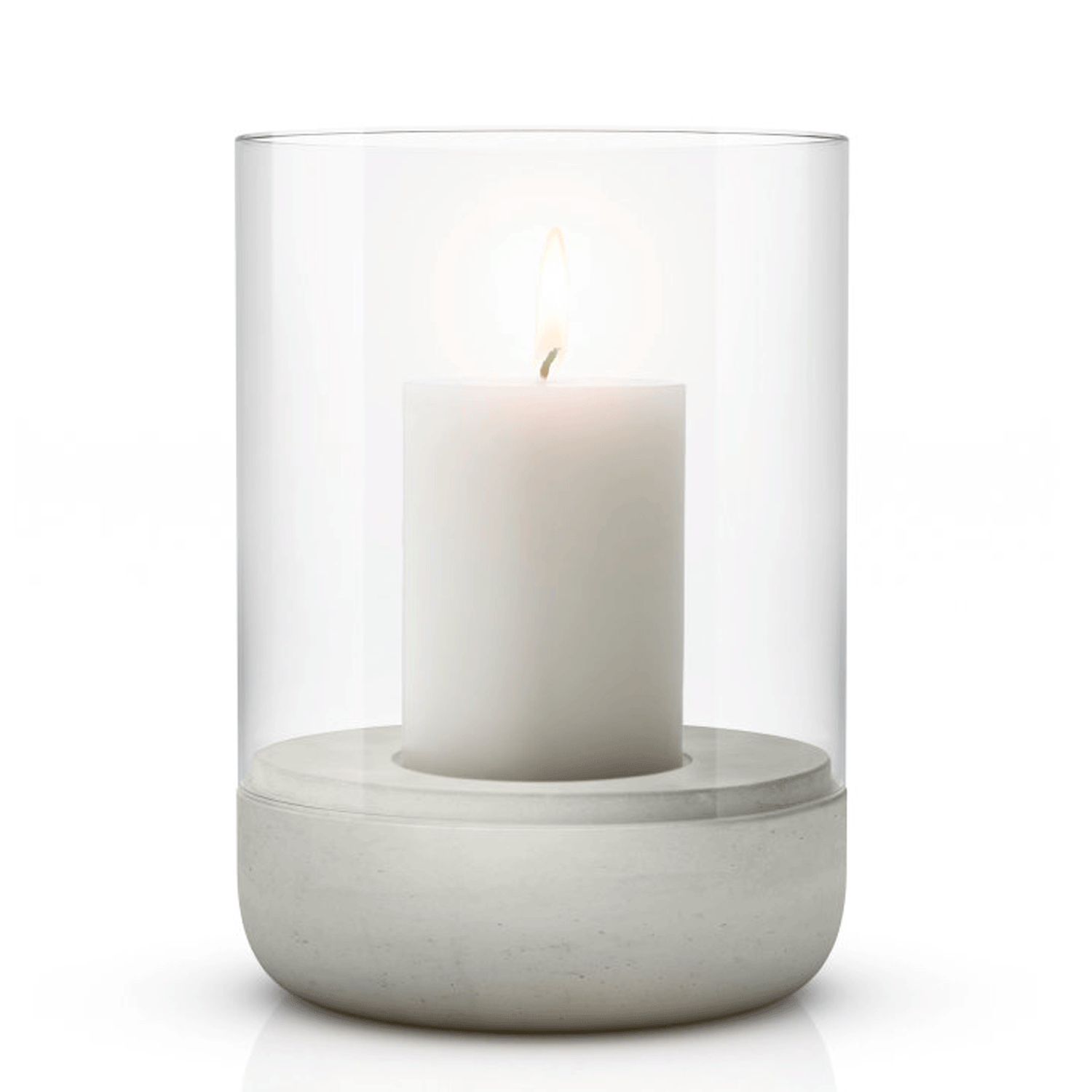 Blomus - Fyrfadsstage Windlicht CALMA - Beton/glas - Large ... Blomus - Fyrfadsstage Windlicht CALMA - Beton/glas - Large ...