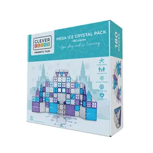 Cleverclixx - Magnetlegetøj - Mega Pack - Ice Crystal 180 dele