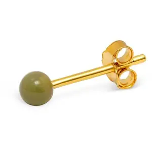 LULU Copenhagen - Colour Ball Ørering, Willow Green (1 stk.)