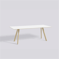HAY bord - CPH30/ Copenhague table 200 x 90 cm - Hvid linoleum/sæbebehandlet ben 