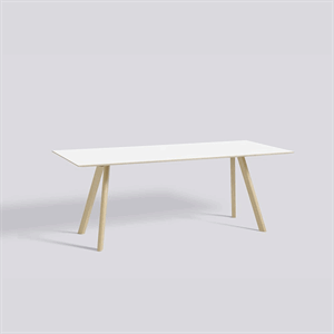 Image of HAY bord - CPH30/ Copenhague table 200 x 90 cm - Hvid laminat/sæbebehandlet ben