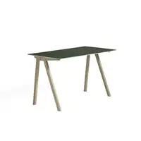 Hay - CPH90 skrivebord grønt og ben i sæbebehandlet eg (bordplade i grøn linoleum) Cph 90