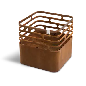 Höfats - CUBE Fire Basket Corten Steel