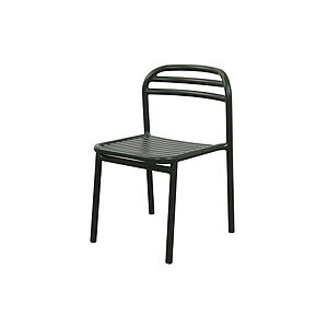 Cane-Line - Bliss stol u/armlæn, stabelbar - Dark green, aluminium