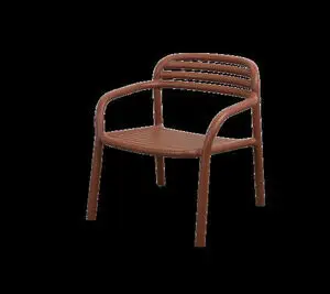 Cane-Line - Bliss loungestol, stabelbar  Desert red, aluminium