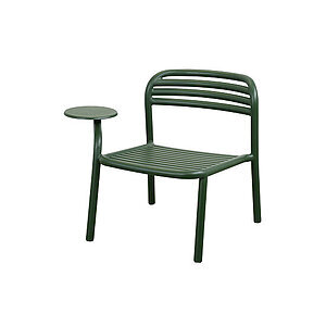 Cane-Line - Bliss loungestol m/sidebord højre  Dark green, aluminium