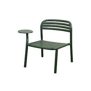 Cane-Line - Bliss loungestol m/sidebord højre  Dark green, aluminium