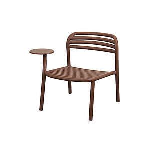 Cane-Line - Bliss loungestol m/sidebord højre  Desert red, aluminium