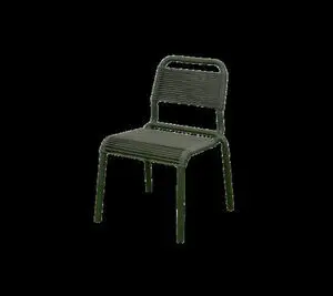 Cane-Line - Al Dente stol, stabelbar m/dark green Cane-line Weave Dark green, aluminium