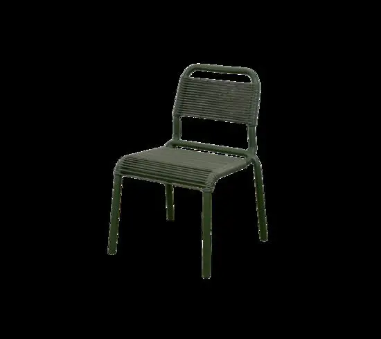 Cane-Line - Al Dente stol, stabelbar m/dark green Cane-line Weave Dark green, aluminium