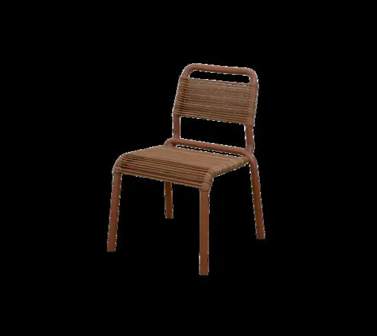 Cane-Line - Al Dente stol, stabelbar m/desert red Cane-line Weave Desert red, aluminium