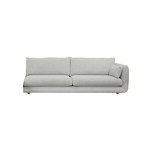 Cane-Line - Bloom 3-pers. sofa venstre modul m/teakben Prisgruppe 3 Light grey, Ambience