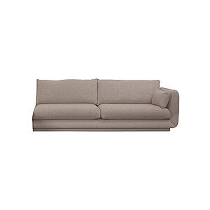 Cane-Line - Bloom 3-pers. sofa venstre modul m/plint Prisgruppe 2 Light brown, Prosecco