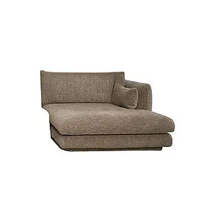 Cane-Line - Bloom chaiselong venstre modul m/plint Prisgruppe 4 Taupe, Flair/Kimi