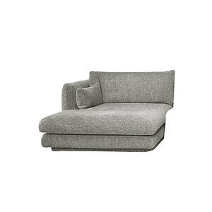 Cane-Line - Bloom chaiselong højre modul m/plint Prisgruppe 4 Light grey, Essence