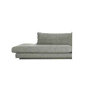 Cane-Line - Bloom open end højre modul m/plint Prisgruppe 4 Grey, Essence