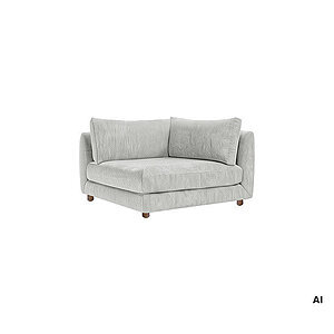 Cane-Line - Bloom hjørnemodul m/teakben Prisgruppe 3 Light grey, Ambience