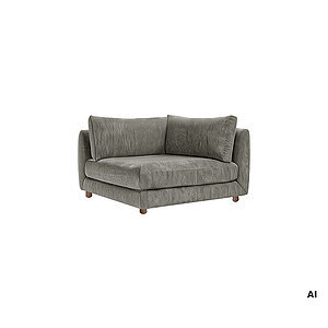 Cane-Line - Bloom hjørnemodul m/teakben Prisgruppe 4 Light grey, Essence