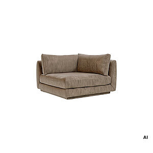 Cane-Line - Bloom hjørnemodul m/plint Prisgruppe 4 Taupe, Flair/Kimi