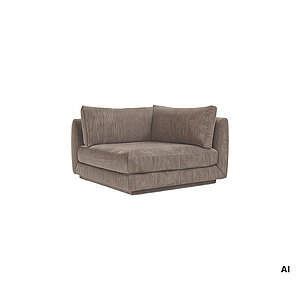 Cane-Line - Bloom hjørnemodul m/plint Prisgruppe 2 Brown, Prosecco
