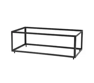 Rektangulært bordstel i minimalistisk design og lava grå farve. Lavet af aluminium.