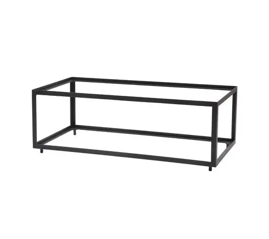 Rektangulært bordstel i minimalistisk design og lava grå farve. Lavet af aluminium.