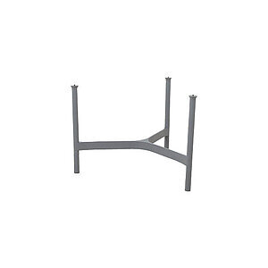 Lysgrå sofabordunderstel med fire cylindriske ben og minimalistisk design.