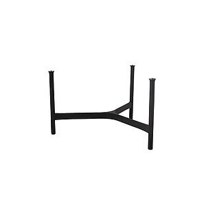 Sofabordunderstel i mørk Lava grå med slanke, cylindriske ben og central tværstang for støtte.