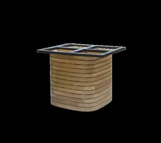 Cane-Line - Mellow spisebordunderstel kvadratisk t/bordplade 144x144 cm Teak