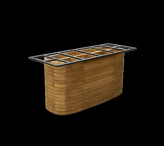 Cane-Line - Mellow spisebordunderstel oval t/bordplade 240x130 cm & 300x130 cm Teak