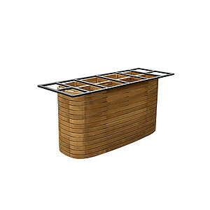 Cane-Line - Mellow spisebordunderstel oval t/bordplade 240x130 cm & 300x130 cm Teak