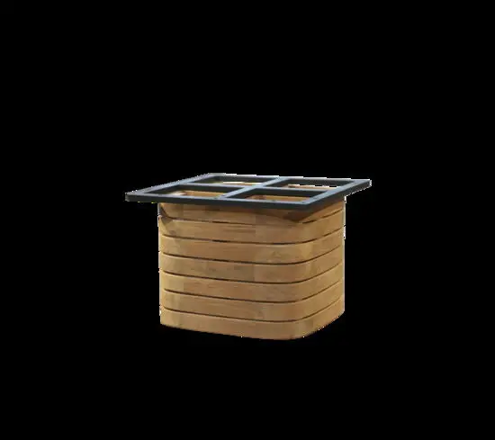 Cane-Line - Mellow sofabordunderstel kvadratisk t/bordplade 90x90 cm Teak