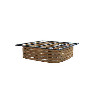 Cane-Line - Mellow sofabordunderstel kvadratisk t/bordplade 144x144 cm Teak