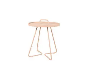 Cane-Line - On-the-move sidebord lille  Light rose, aluminium