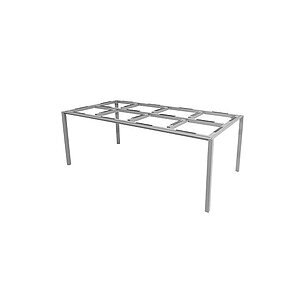 Minimalistisk og moderne rektangulært bord med enkle ben og en glat, neutralfarvet bordplade.