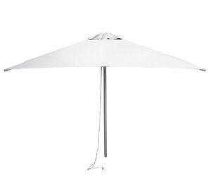 Cane-Line - Harbour parasol m/snoretræk, 2x2 m Dusty white dug Light grey, aluminium