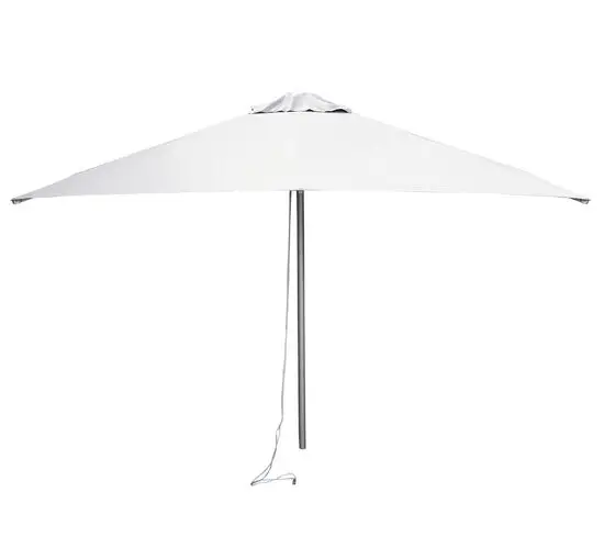 Cane-Line - Harbour parasol m/snoretræk, 2x2 m Dusty white dug Light grey, aluminium