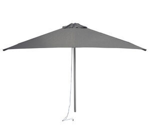Cane-Line - Harbour parasol m/snoretræk, 2x2 m Anthracite dug Light grey, aluminium